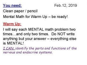 Feb 12 2019 You need Clean paper pencil