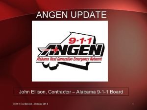 ANGEN UPDATE John Ellison Contractor Alabama 9 1