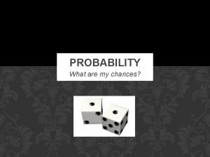 Experimental probability video