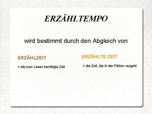 Zeitdehnung zeitraffung Zeitdehnung zeitraffung