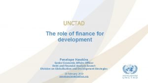 Role of unctad