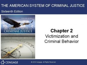 The american system of criminal justice 16th edition