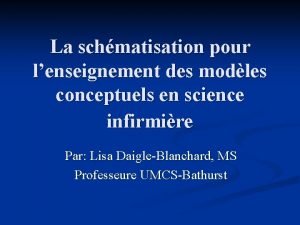 La schmatisation pour lenseignement des modles conceptuels en