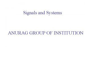 Classification of signals