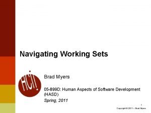 Navigating Working Sets Brad Myers 05 899 D