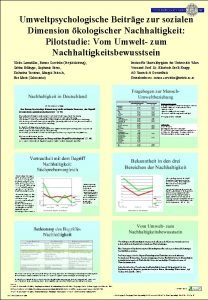 Umweltpsychologische Beitrge zur sozialen Dimension kologischer Nachhaltigkeit Pilotstudie