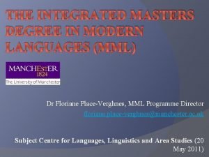 Mml degree Mml degree