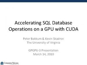 Sql gpu