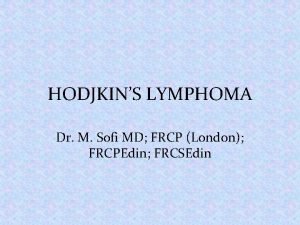 Hodjkins lymphoma