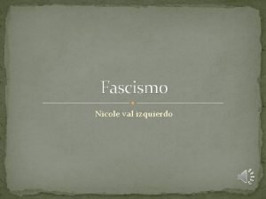 Fascismo características