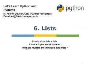 Lets learn python