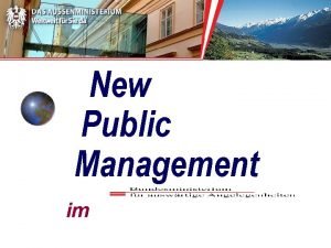 New Public Management im Diplomatie und NPM Politische