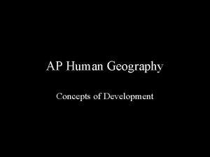 North-south split ap human geography