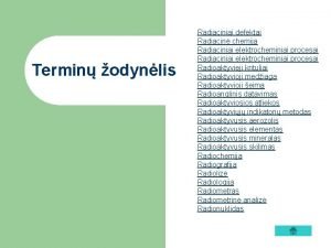 Termin odynlis Radiaciniai defektai Radiacin chemija Radiaciniai elektrocheminiai