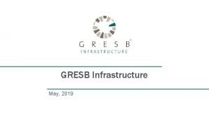 GRESB Infrastructure May 2019 ESG Performance Data ESG