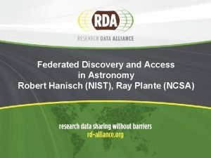 Federated discovery