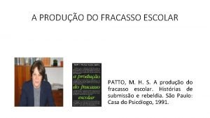 Fracasso escolar patto