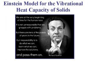 Einstein model of heat capacity