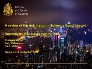 Risk margin solvency ii