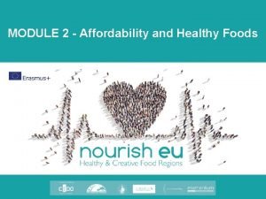 Affordability of healthy food