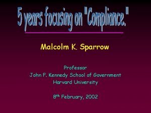 Malcolm k sparrow