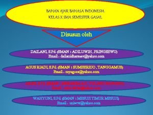 BAHAN AJAR BAHASA INDONESIA KELAS X SMA SEMESTER