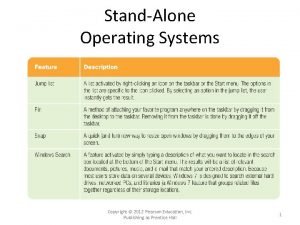 Stand alone operating system