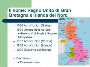 Il nome Regno Unito di Gran Bretagna e