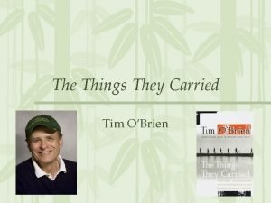 The Things They Carried Tim OBrien Activity 1