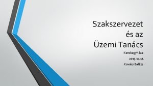 Szakszervezet s az zemi Tancs Kerekegyhza 2013 11