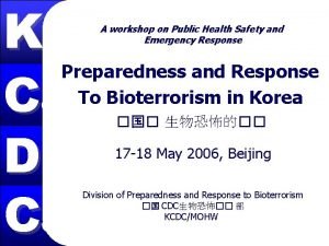 Korea Centers for Disease Control and Prevention A