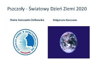 Pszczoy wiatowy Dzie Ziemi 2020 Elwira KonczaninDokowska Magorzata