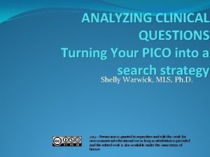 Pico questions