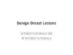 Nitmed tutorials