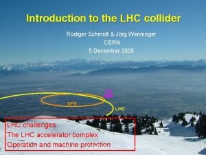 Introduction to the LHC collider Rdiger Schmidt Jrg