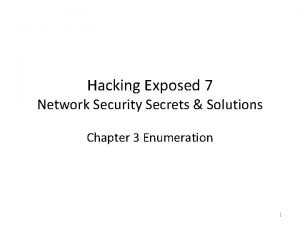 Hacking Exposed 7 Network Security Secrets Solutions Chapter