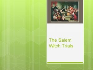 Salem witch trials discovery education
