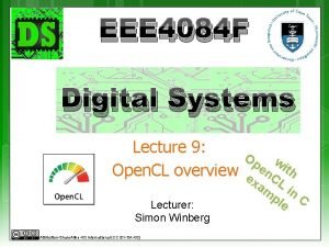 EEE 4084 F Digital Systems Lecture 9 Open