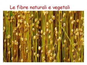 Le fibre naturali e vegetali Fibre naturali e