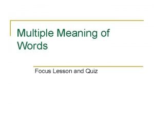 Content and function words quiz Content and function words quiz