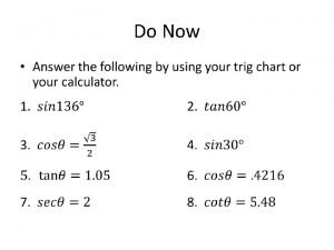 Solving a right triangle