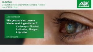 Ge WINO Gesundheitswissenschaftliches Institut Nordost der AOK Nordost