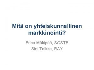 Yhteiskunnallinen markkinointi