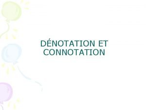 Exemple de dénotation et connotation d'une image Exemple de dénotation et connotation d'une image