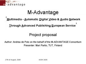 Multimedia advanedge