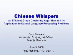 Chinese whispers algorithm