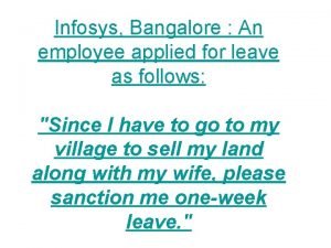 Sick leave in infosys