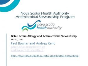 Beta Lactam Allergy and Antimicrobial Stewardship Oct 12