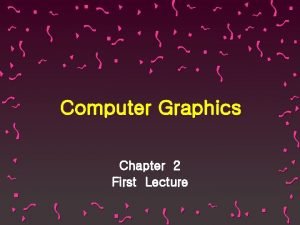 Computer Graphics Chapter 2 First Lecture TwoDimensional Graphics