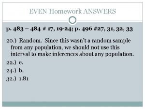 EVEN Homework ANSWERS p 483 484 17 19